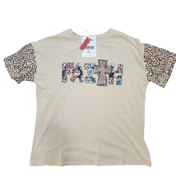 American Bling Tops - American Bling‎ Faith T-shirt Size L